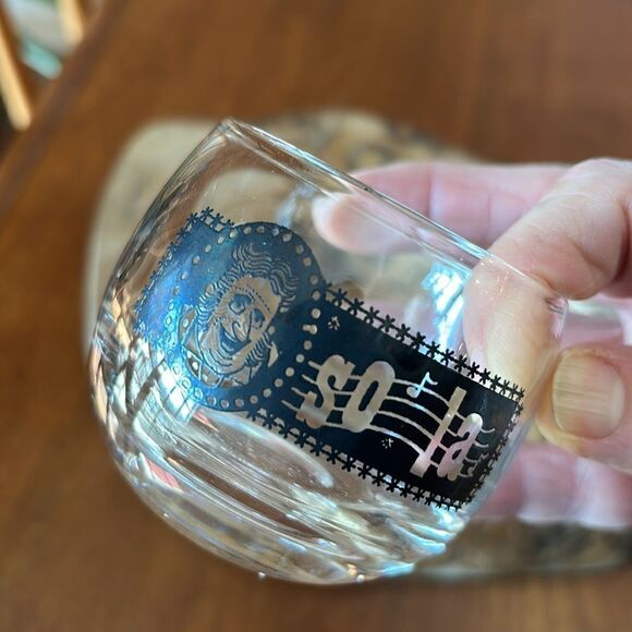 RARE Vintage Friendly Foursome Glassware 3 Piece Cocktail Set Barbershop Quartet - Picture 8 of 11